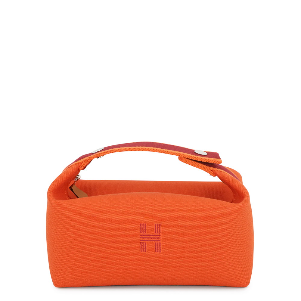 エルメス ポーチ ブリッド・ア・ブラックPM オランジュ・フー/シルバー金具 キャンバス HERMES 小物入れ 【中古】 エルメス ポーチ エルメス HERMES｜ブランド腕時計専門店タイムゾーン