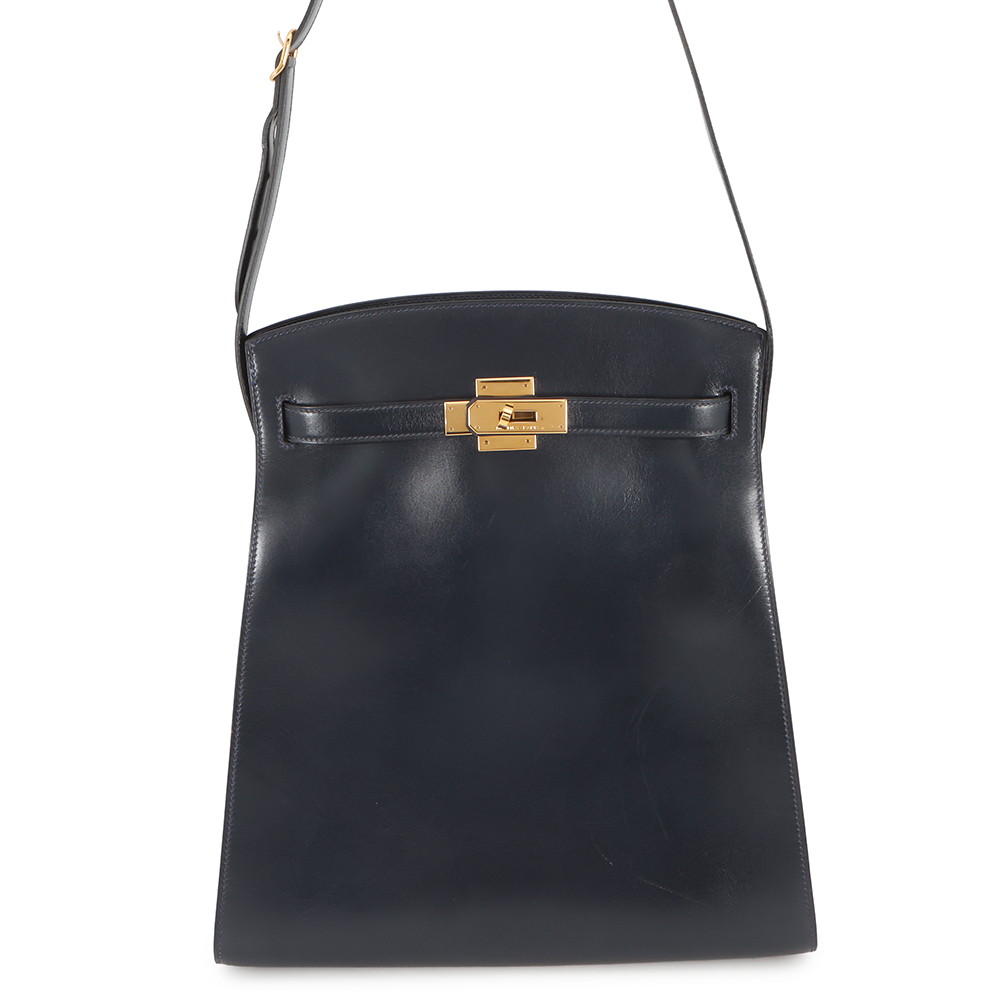 エルメス ハンドバック ケリー運動競技 GM  ブルーインディゴ/ゴールド金具 ボックスカーフ T目じるし HERMES Kelly 【楽になること引き受ける】 【中古】 エルメス ケリー エルメス 御徒面子 エルメス レディース HERMES Kelly HERMES BAG
