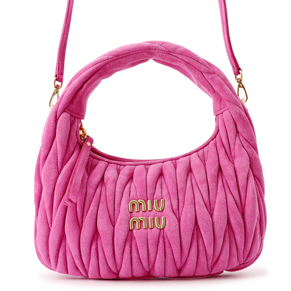 ミュウミュウ ハンドバック マテラッセ ワンダー ホーボーバッグ スエードクロス 5BC125 MIUMIU ２way肩部 【楽になること引き受ける】 【中古】 ミュウミュウ 御徒面子 ミュウミュウ レディース MIUMIU BAG