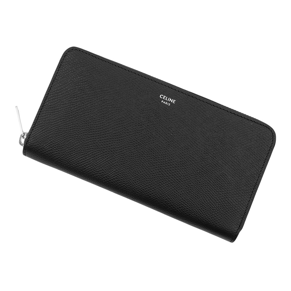 セリーヌ 長財布 ラージ ジップドウォレット レザー 10B553BEL CELINE 財布 ブラック 黒 【中古】 セリーヌ 長財布 財布 CELINE WALLET｜ブランド腕時計専門店タイムゾーン