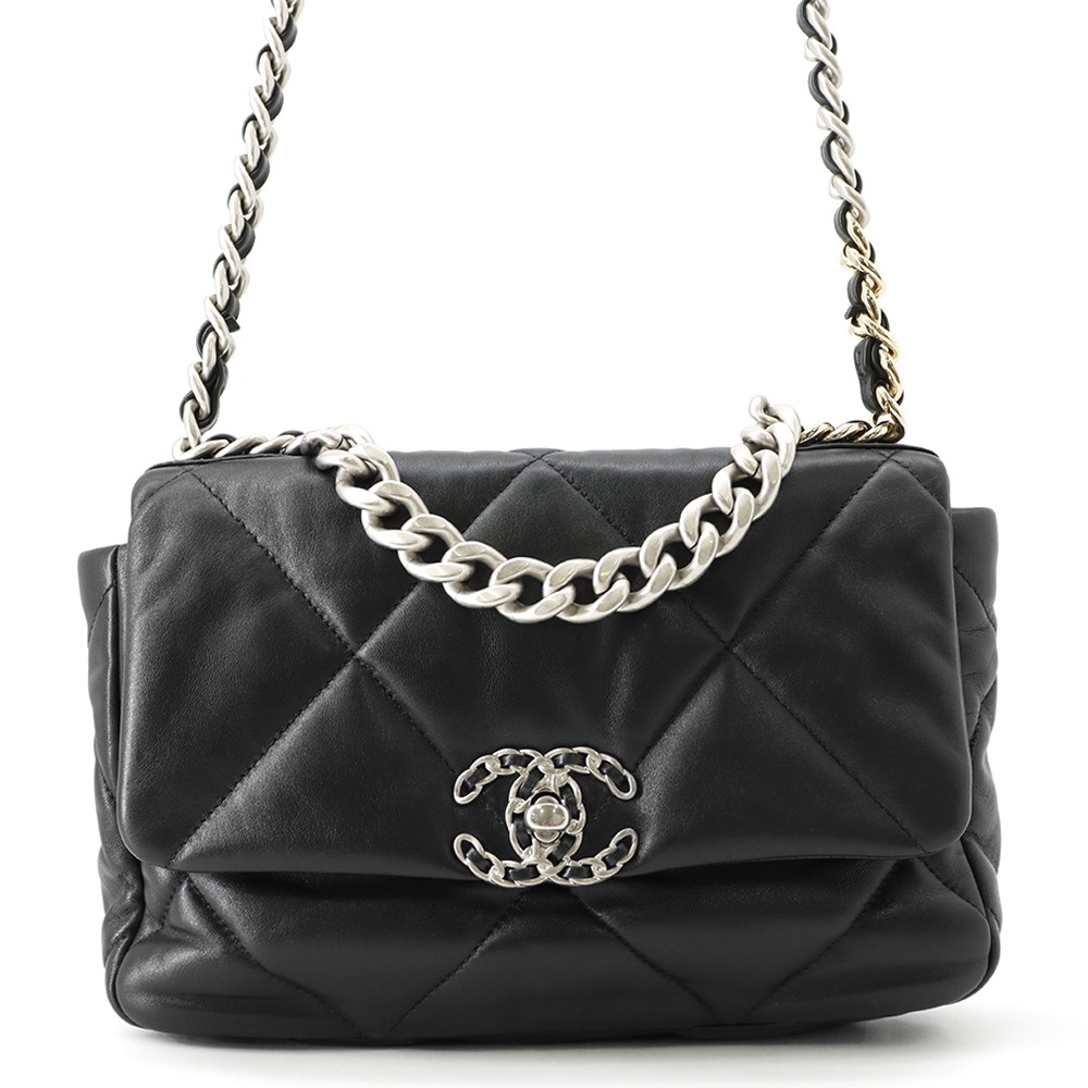 シャネル チェーンショルダーバッグ CHANEL19 フラップバッグ ココマーク ラムスキン AS1160 CHANEL 黒 【安心保証】 【中古】 シャネル CHANEL19 バッグ レディース CHANEL BAG|ブランド腕時計専門店タイムゾーン