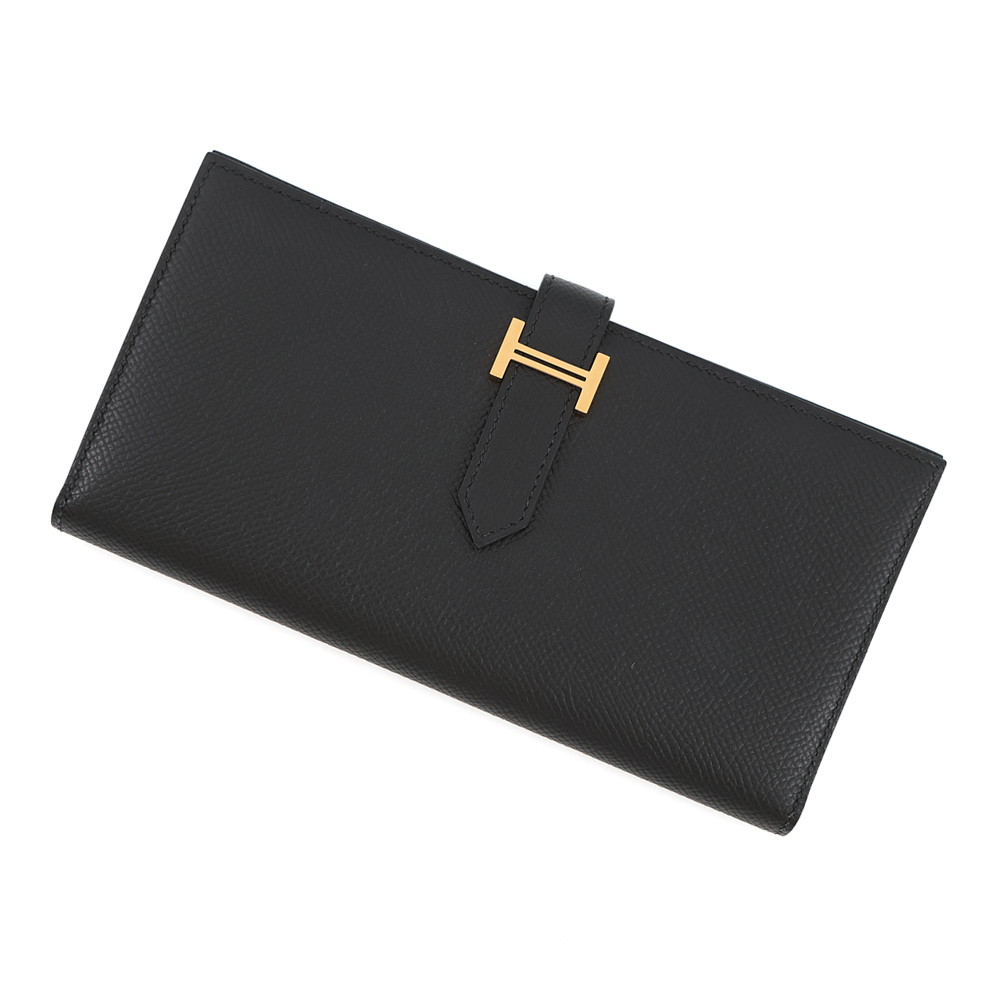 エルメス 長金入れ ベアンスフレ マチ有り 黒いこと/ゴールド金具 エプソン U目じるし 金入れ 黒 【楽になること引きうける】 【中古】 エルメス 金入れ エルメス 長金入れ HERMES WALLET
