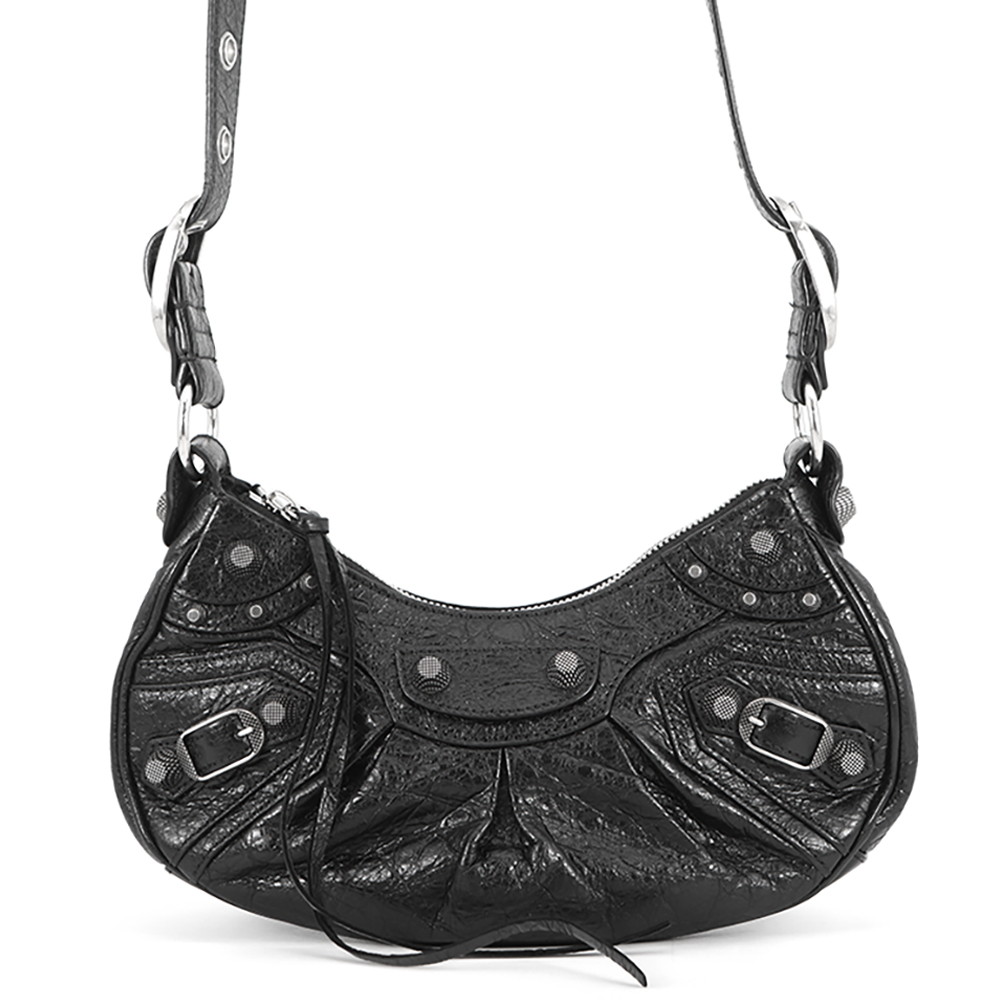バレンシアガ ショルダーバッグ ル・カゴールXS なめし革 671309 BALENCIAGA 黒 【楽になること引き受ける】 【中古】 バレンシアガ 御徒面子 BALENCIAGA BAG