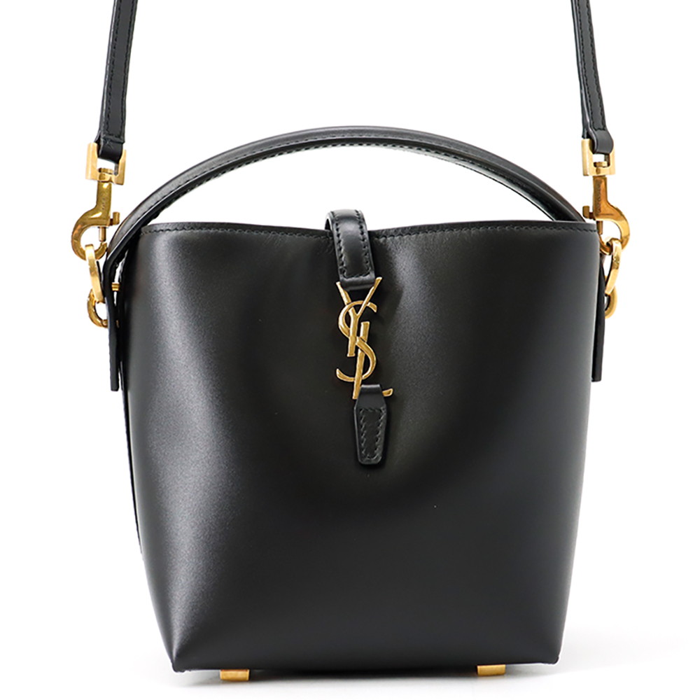 サンローランパリ ハンドバック LE 37 ミニ 井戸釣瓶御徒面子 カーフレザー 765870 SAINT LAURENT PARIS 黒 2way 【楽になること引きうける】 【中古】 サンローランパリ 御徒面子 サンローランパリ SAINT LAURENT PARIS BAG