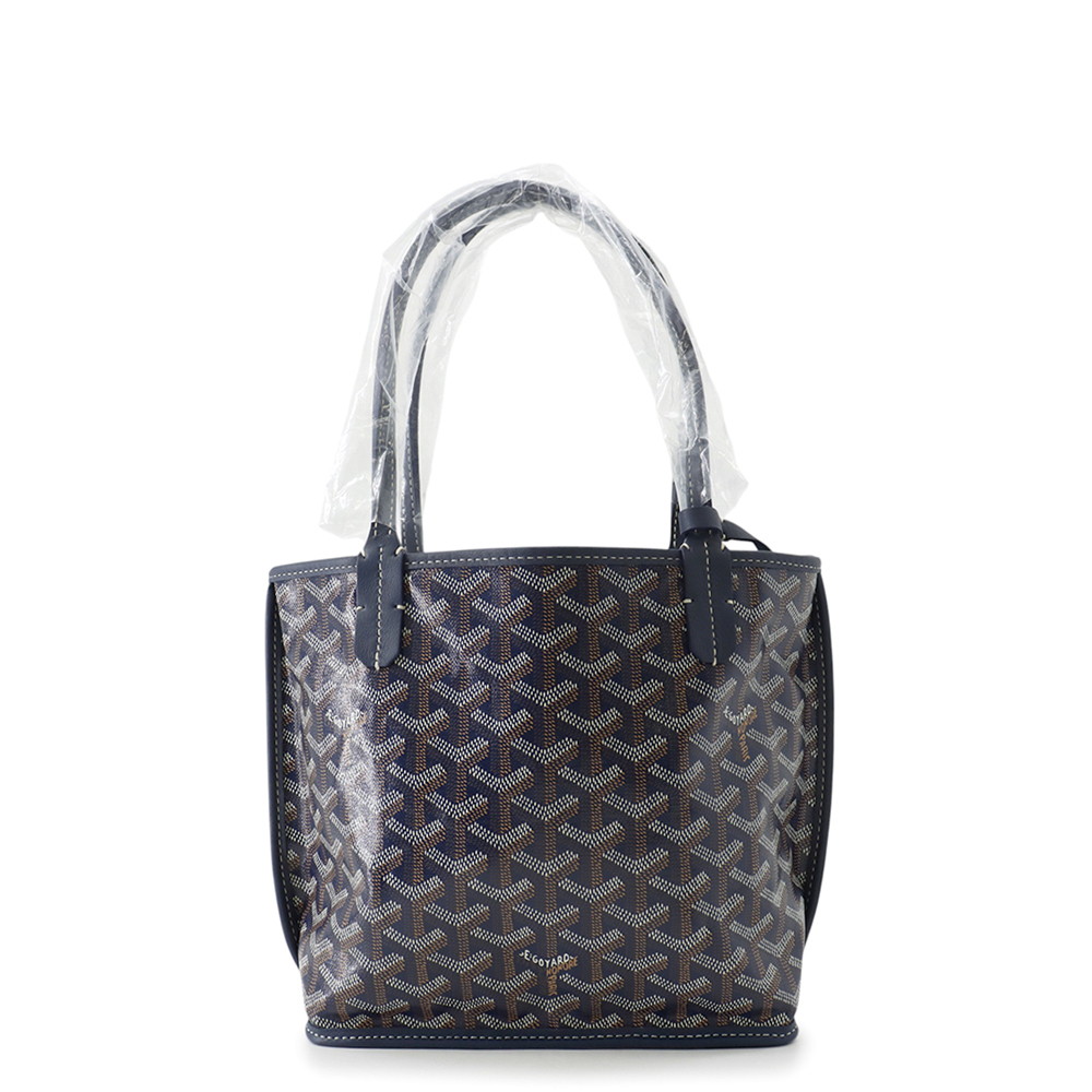 ゴヤール トートバッグ アンジュ ミニ リヴァーシブル PVC ANJOUSMINCG12TY12P GOYARD 合切袋付き添い人 黒 ゴヤール 御徒面子 ゴヤール GOYARD BAG