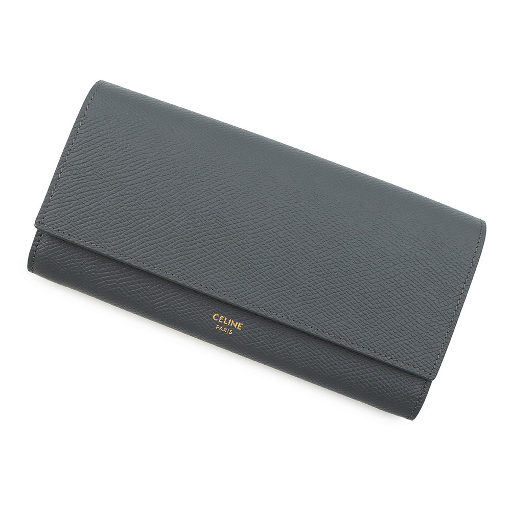 セリーヌ 長紙入れ ラージ フラップウォレット なめし革 10B563BEL CELINE 紙入れ 【楽になること言いはなつ】 【中古】 セリーヌ 紙入れ セリーヌ CELINE WALLET