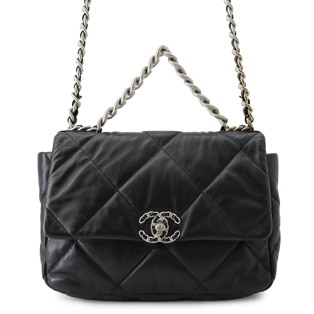 シャネル チェーン店ショルダーバッグ 19 ラージ 子ヒツジひと肌 AS1161 CHANEL 御徒面子 2wayハンドバック 黒 【楽になること引きうける】 【中古】 シャネル 御徒面子 レディース CHANEL BAG