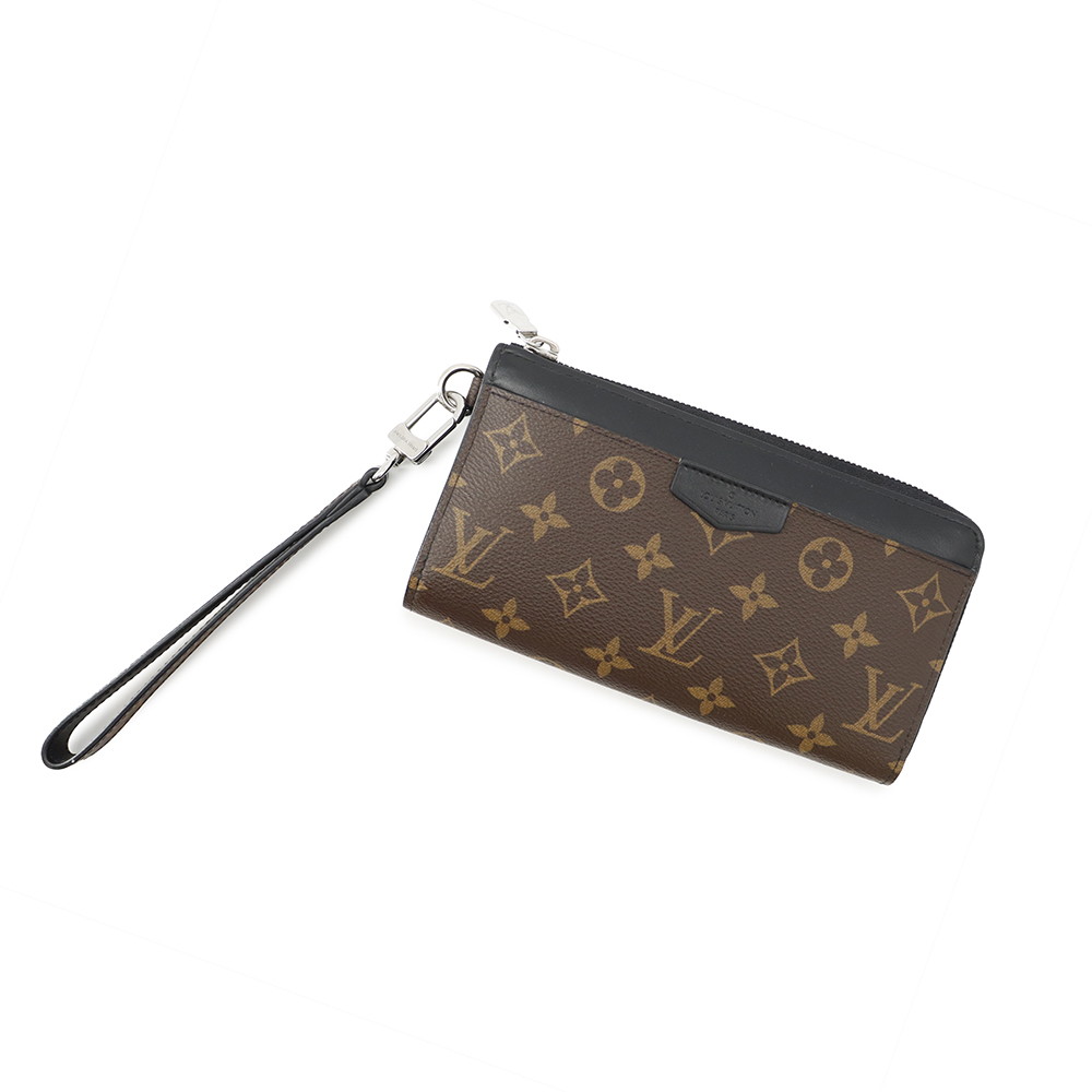 ルイヴィトン 長紙入れ モノグラム・マカサー ジッピー・ドラゴンヌ M69407 LOUIS VUITTON ヴィトン 紙入れ メンズ 黒 黒いこと 【安全性のある引き受ける】 【中古】 ルイ・ヴィトン 紙入れ メンズ LOUIS VUITTON WALLET