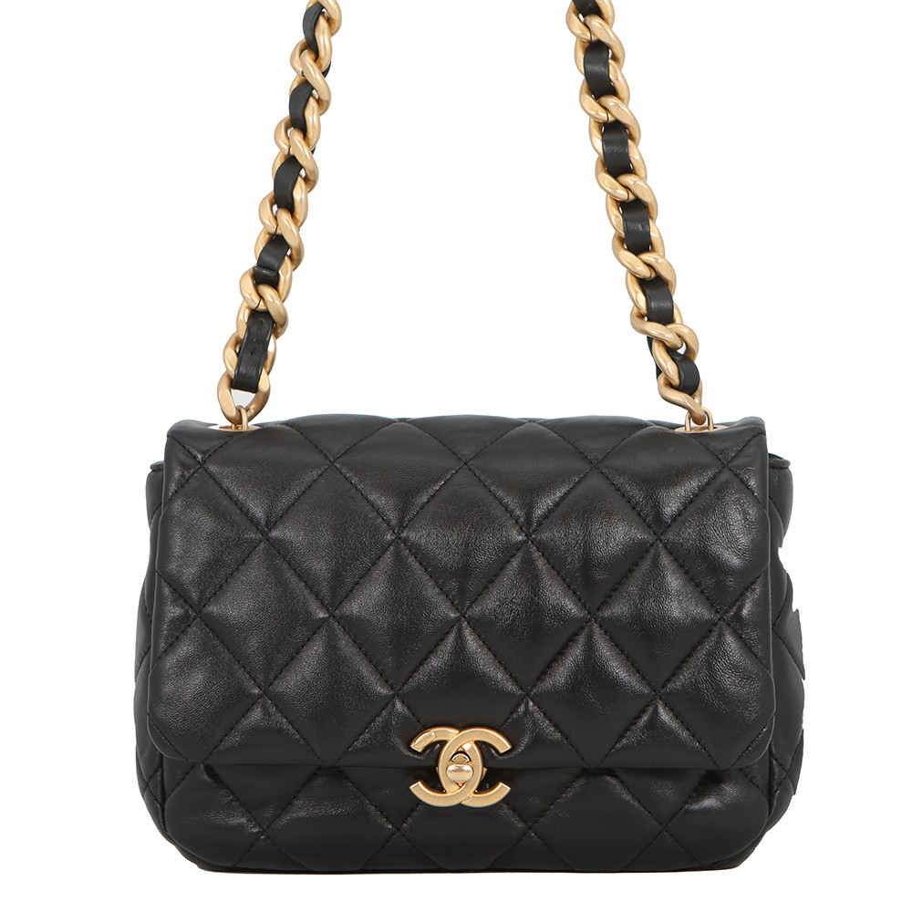 シャネル チェーンショルダーバッグ スモール マトラッセ ココマーク ラムスキン AS3206 CHANEL 黒 【安心保証】 【中古】 シャネル バッグ レディース CHANEL BAG|ブランド腕時計専門店タイムゾーン