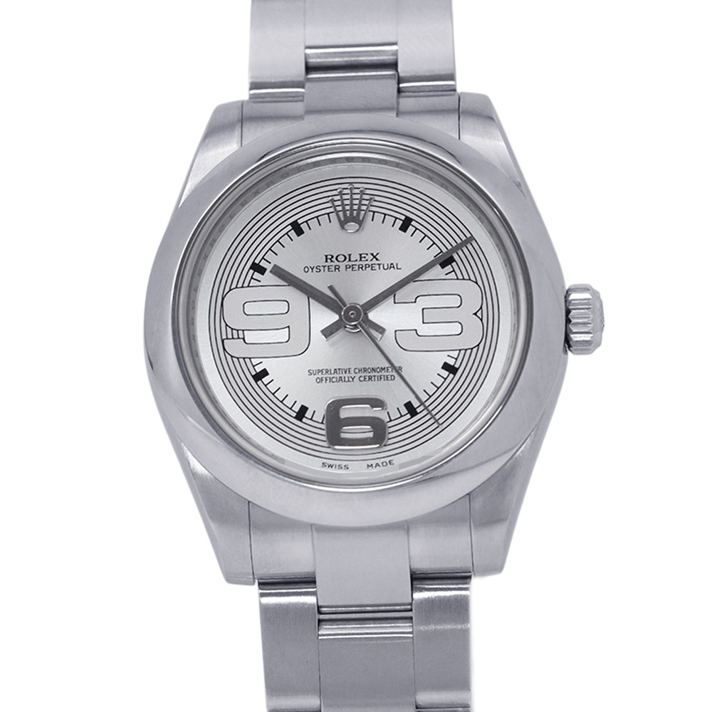 ロレックス オイスターパーペチュアル31 M番 177200 ROLEX 御覧になる ウオッチ しろがね色文字記号盤 ビッグアラビア 【楽になること引きうける】 【中古】 ロレックス オイスターパーペチュアル ROLEX ロレックス 中古