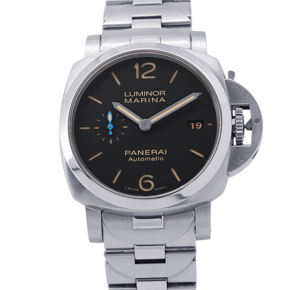 パネライ ルミノール マリーナ 1950 3デイズ オートマティック アッチャイオ PAM00722 PANERAI 腕時計 黒文字盤 【安心保証】 【中古】 パネライ ルミノール PANERAI パネライ 中古|ブランド腕時計専門店タイムゾーン
