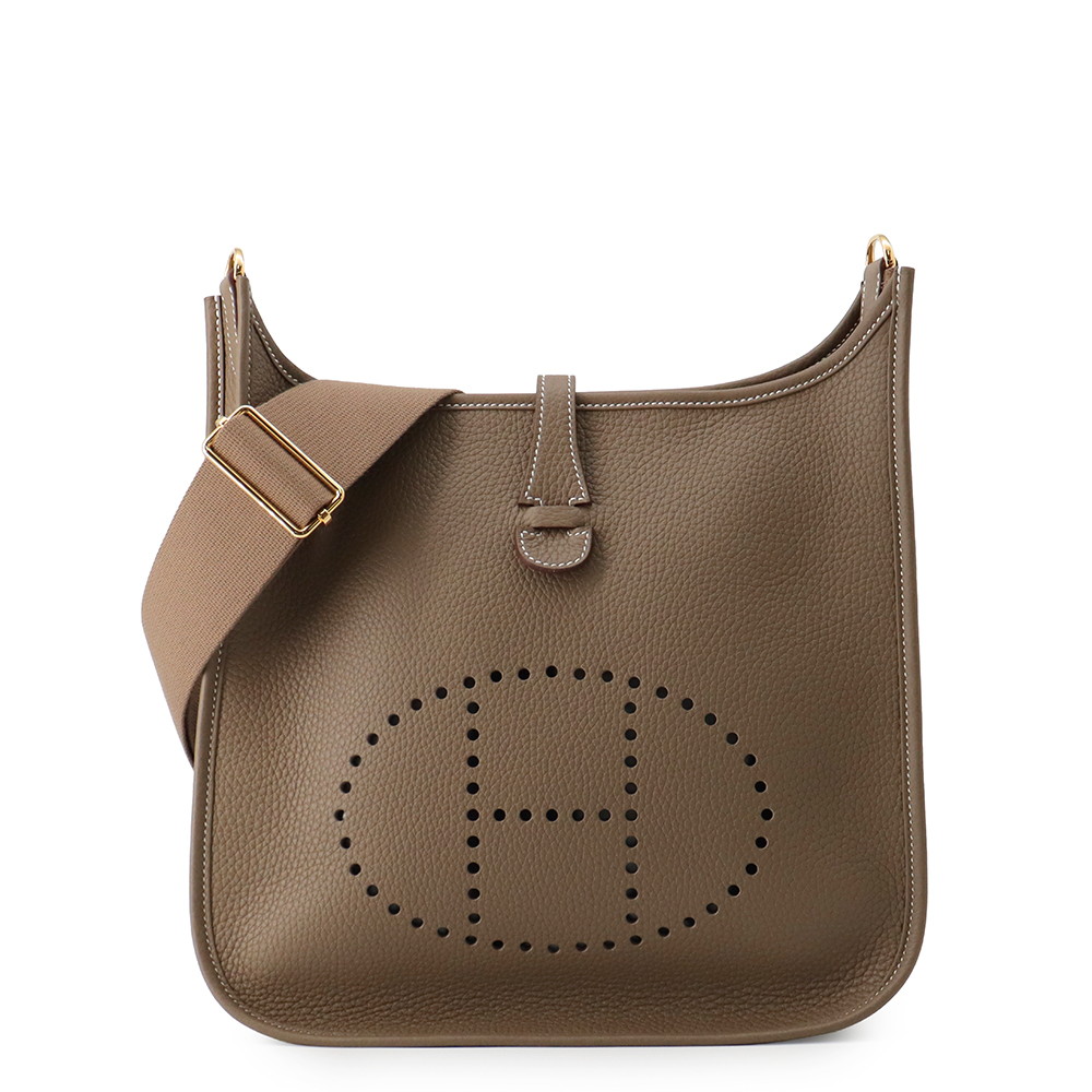 エルメス ショルダーバッグ エブリン3 PM エトゥープ/ゴールド金具 トリヨンクレマンス K目じるし HERMES 【中古】 エルメス エブリン エヴリン 御徒面子 レディース HERMES BAG