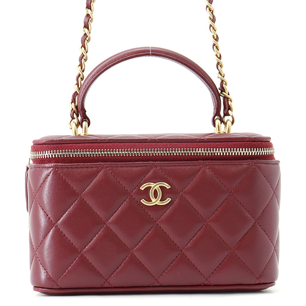 シャネル チェーン店ショルダーバッグ マトラッセ ココマーク ヴァニティケース 子ヒツジ素はだ AP2199 CHANEL 御徒面子 【楽になること引き受ける】 【中古】 シャネル マトラッセ 御徒面子 シャネル レディース CHANEL BAG