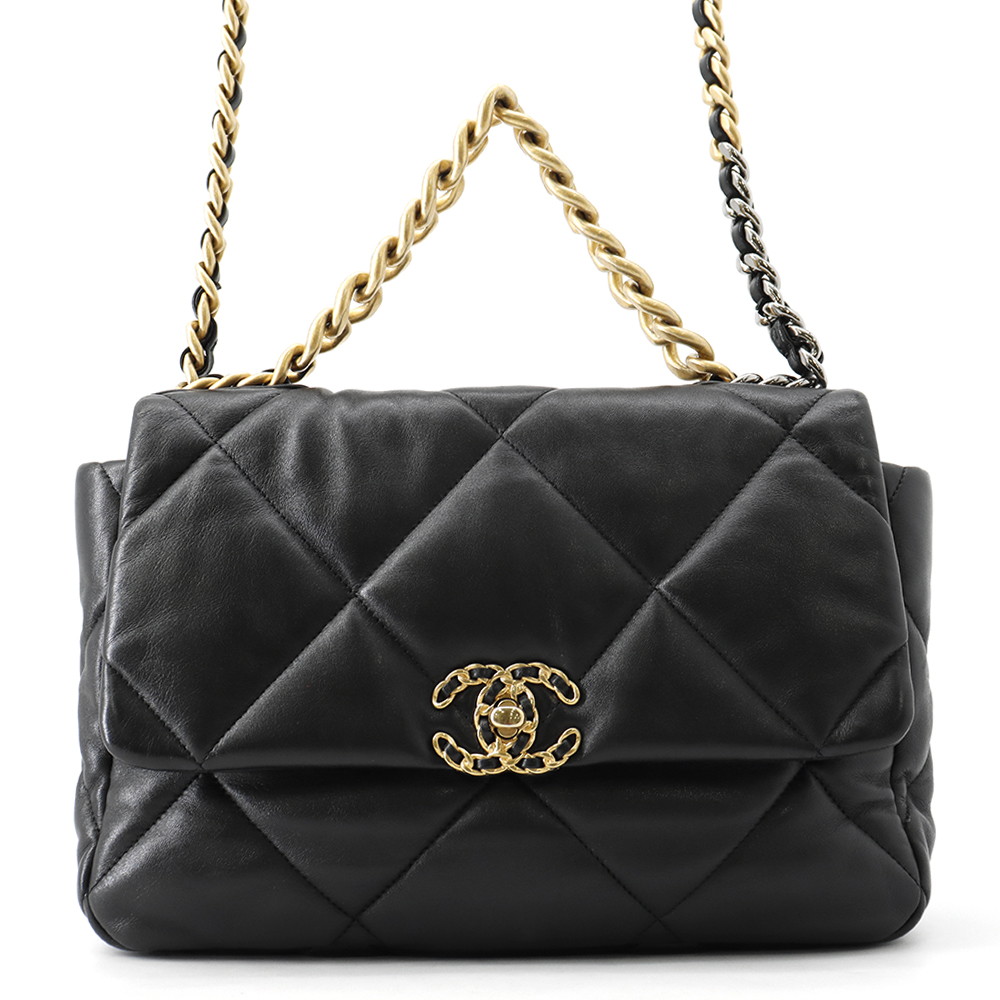 シャネル チェーン店ショルダーバッグ CHANEL19 ラージ 子ヒツジ素はだ AS1161 CHANEL 2way 黒 【楽になること引き受ける】 【中古】 シャネル 御徒面子 シャネル レディース CHANEL BAG