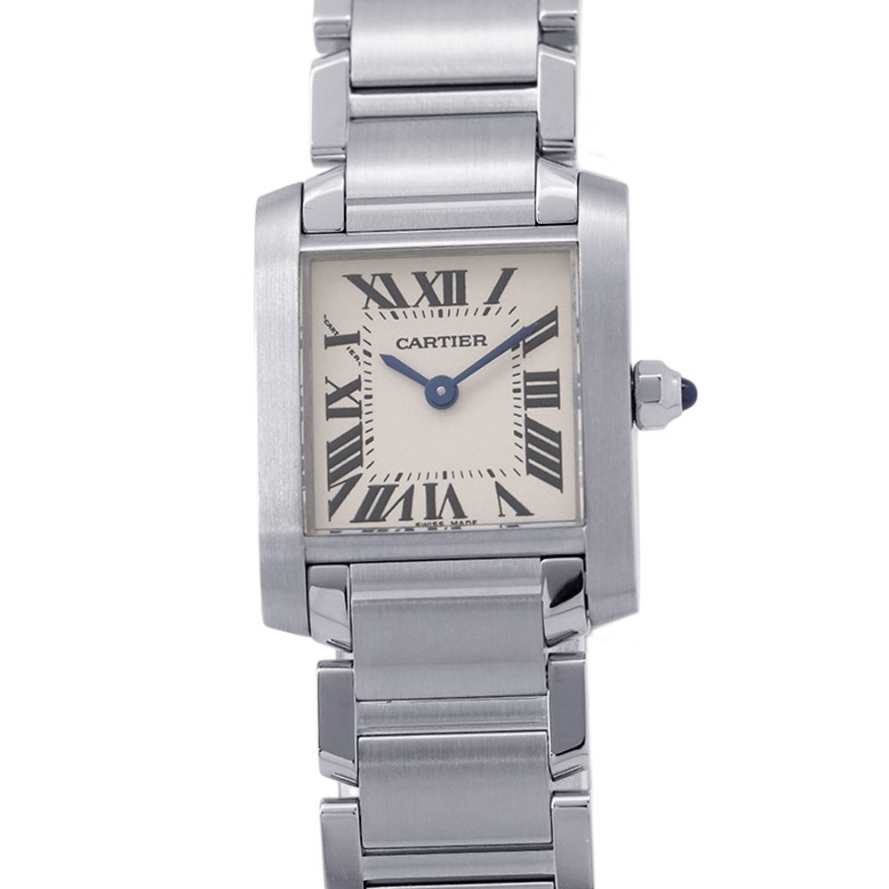 カルティエ 貯蔵タンク フランセーズ SM W51008Q3 Cartier ウォッチ レディース しろがね色文字記号盤 石英 【楽になること引き受ける】 【中古】 カルティエ 貯蔵タンク Cartier カルティエ 中古