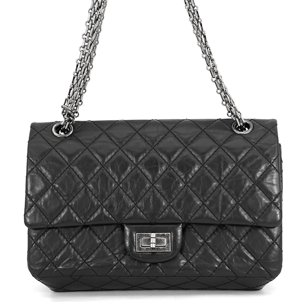 シャネル チェーンショルダーバッグ マトラッセ 2.55 エイジドカーフレザー A37586 CHANEL 黒 【安心保証】 【中古】 シャネル マトラッセ バッグ レディース CHANEL BAG|ブランド腕時計専門店タイムゾーン