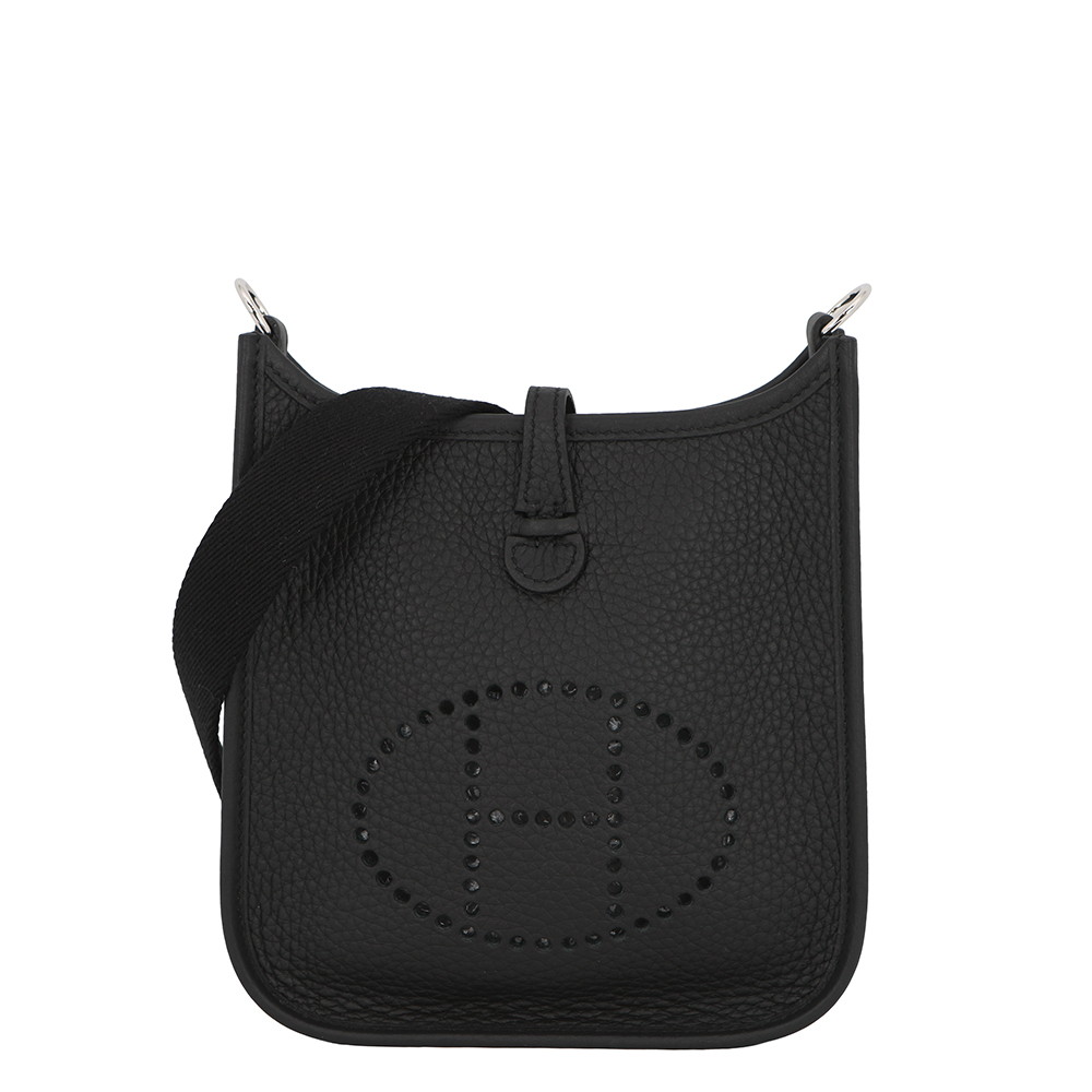 エルメス ショルダーバッグ エブリンTPM 111糎 アマゾン 黒いこと/しろがね色金具 トリヨンクレマンス K目じるし HERMES 黒 【中古】 エルメス エブリン 御徒面子 レディース HERMES BAG