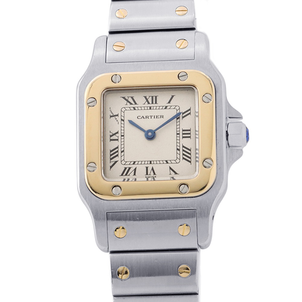 カルティエ サントスガルベ SM W20012C4 Cartier 腕時計 ウォッチ クォーツ アイボリー文字盤 【安心保証】 【中古】 カルティエ サントス Cartier カルティエ｜ブランド腕時計専門店タイムゾーン