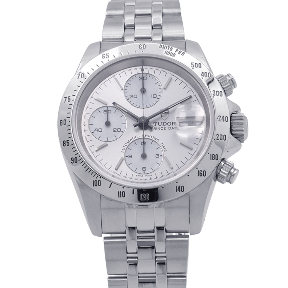 チュードル プリンスデイト クロノタイム 79280 TUDOR 腕時計 シルバー文字盤 【安心保証】 【中古】 チュードル クロノタイム TUDOR チュードル 中古|ブランド腕時計専門店タイムゾーン