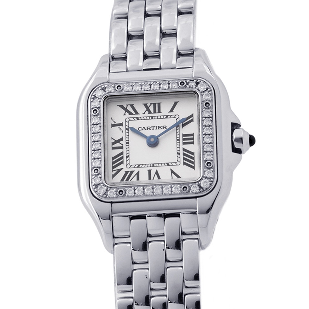 カルティエ パンテール ドゥ カルティエ SM ダイヤベゼル W4PN0007 クォーツ Cartier 腕時計 白文字盤 【安心保証】 【中古】 カルティエ パンテール ドゥ カルティエ Cartier カルティエ|ブランド腕時計専門店タイムゾーン