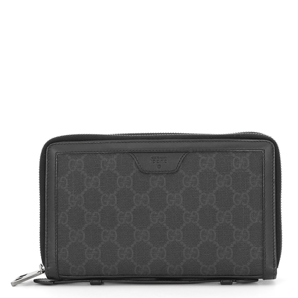 グッチ クラッチバッグ GGスプリーム セカンドバッグ 395708 GUCCI 黒 財布 【安心保証】 【中古】 グッチ バッグ GUCCI BAG｜ブランド腕時計専門店タイムゾーン