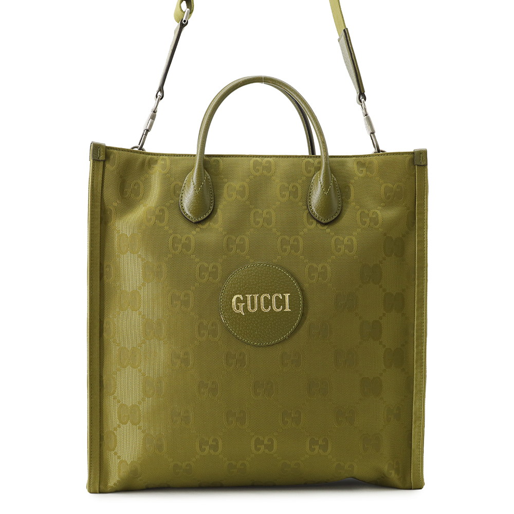 グッチ トートバッグ オフザグリッド ナイロン レザー 696043 GUCCI ２wayショルダー 【安心保証】 【中古】 グッチ バッグ グッチ GUCCI BAG｜ブランド腕時計専門店タイムゾーン