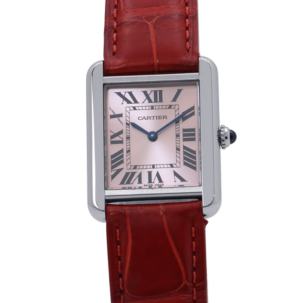 カルティエ タンク ソロ SM W5200000 Cartier 腕時計 ウォッチ レディース シャンパンピンク文字盤 【安心保証】 【中古】 カルティエ タンク ソロ Cartier カルティエ｜ブランド腕時計専門店タイムゾーン