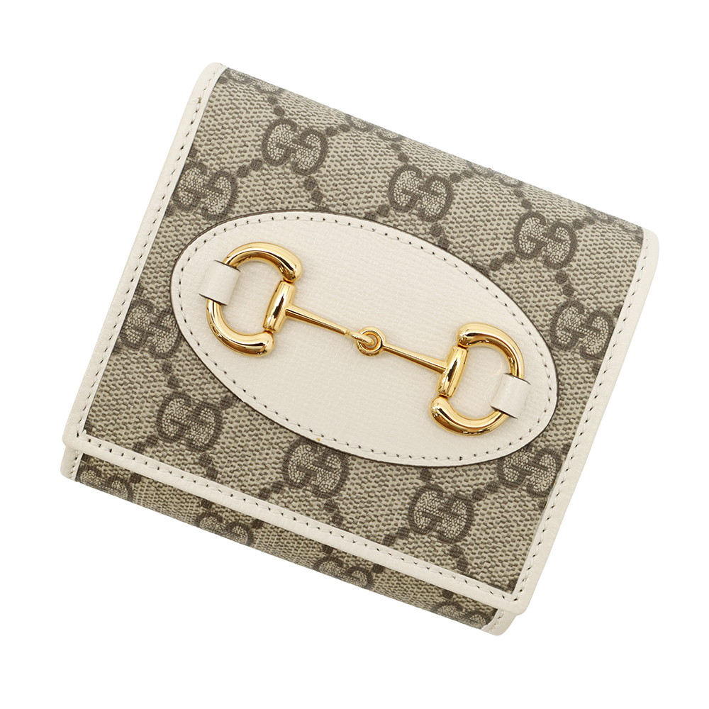 グッチ 二つ折り財布 ホースビット 1955 GGスプリーム 621891 GUCCI 財布 【安心保証】 【中古】 グッチ 財布 GUCCI WALLET｜ブランド腕時計専門店タイムゾーン