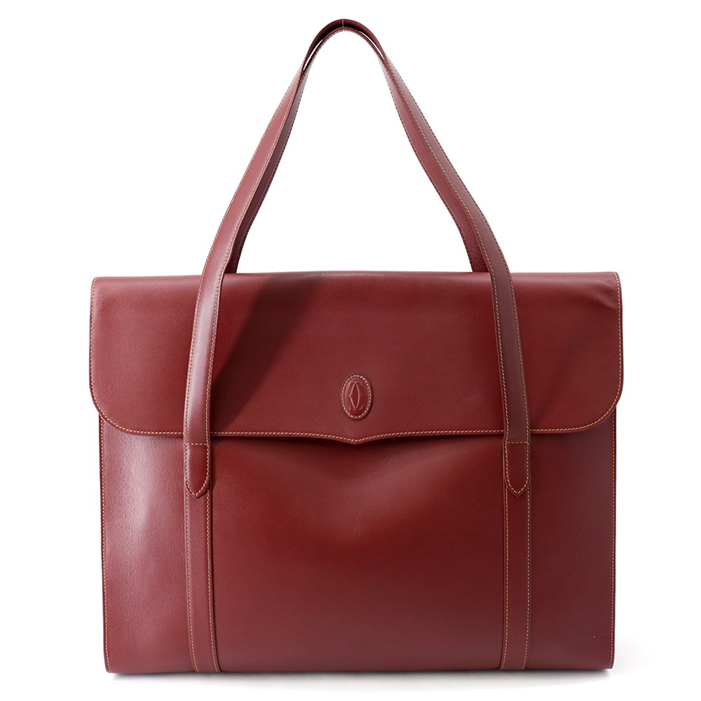 カルティエ トートバッグ マストライン レザー Cartier 【安心保証】 【中古】 カルティエ バッグ Cartier BAG｜ブランド腕時計専門店タイムゾーン