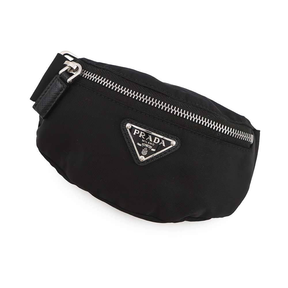 プラダ ポーチ Re-Nylon トライアングルロゴ リストバンドポーチ ナイロン 2TT095 PRADA ミニ ポーチ 黒 【安心保証】 【中古】 プラダ ポーチ PRADA|ブランド腕時計専門店タイムゾーン