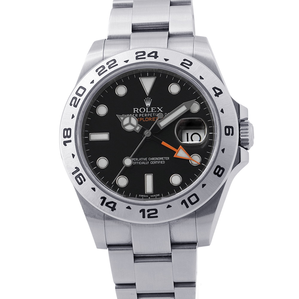 ロレックス エクスプローラー2 ランダムシリアル ルーレット 216570 ROLEX 腕時計 ウォッチ 黒文字盤 【安心保証】 【中古】 ロレックス エクスプローラー ROLEX ロレックス 中古｜ブランド腕時計専門店タイムゾーン