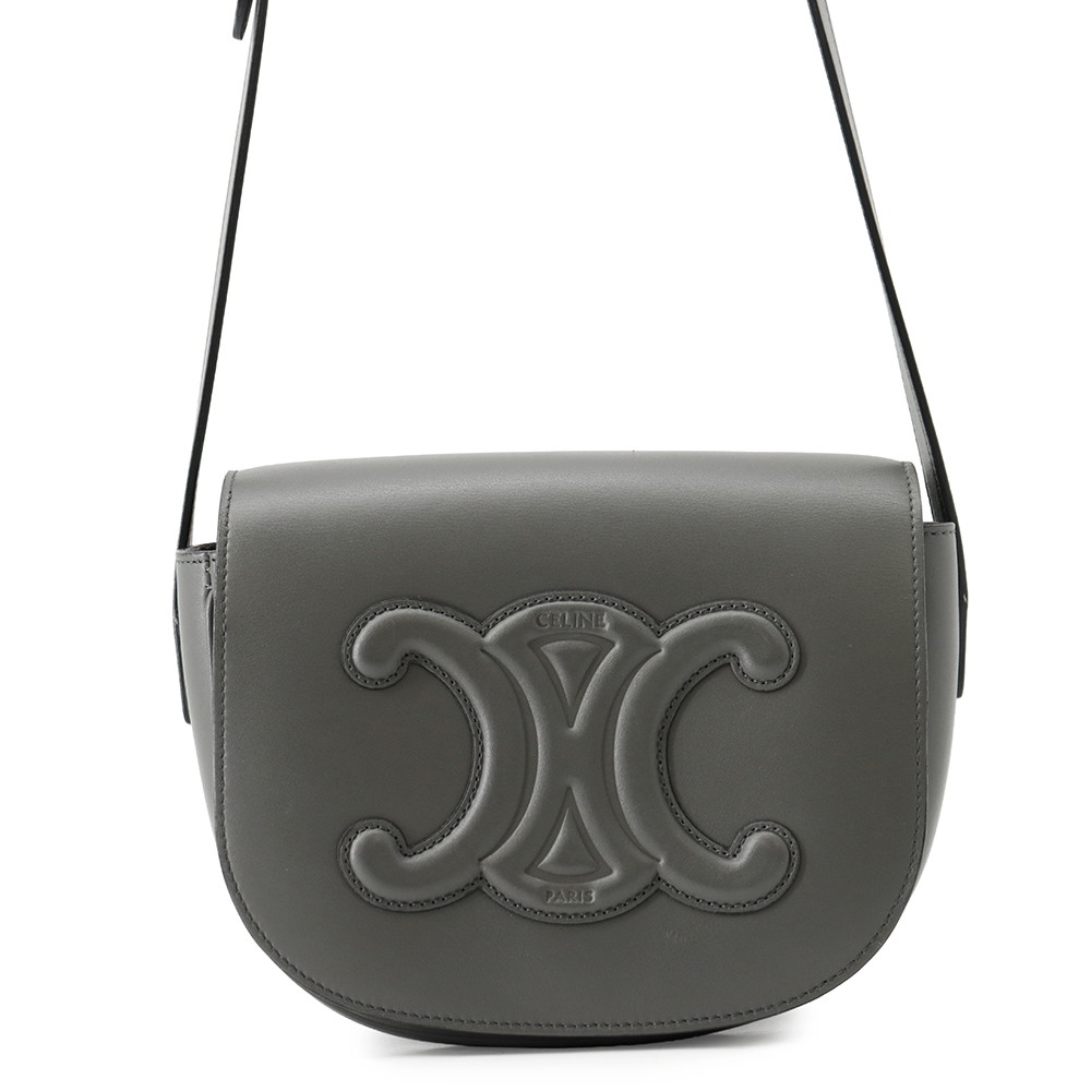セリーヌ ショルダーバッグ キュイル トリオンフ フォルコ カーフレザー 198263 CELINE 【安心保証】 【中古】 セリーヌ バッグ レディース CELINE BAG｜ブランド腕時計専門店タイムゾーン