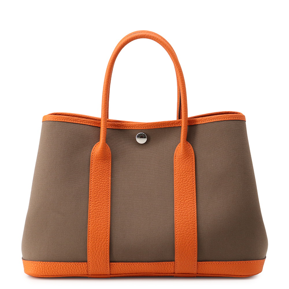 エルメス トートバッグ ガーデンパーティTPM エトゥープ/オレンジ/シルバー金具 トワルオフィシエ/ネゴンダ W刻印 Garden Party 【安心保証】 【中古】 エルメス ガーデンパーティ エルメス バッグ エルメス レディース HERMES BAG｜ブランド腕時計専門店タイムゾーン 242,150円