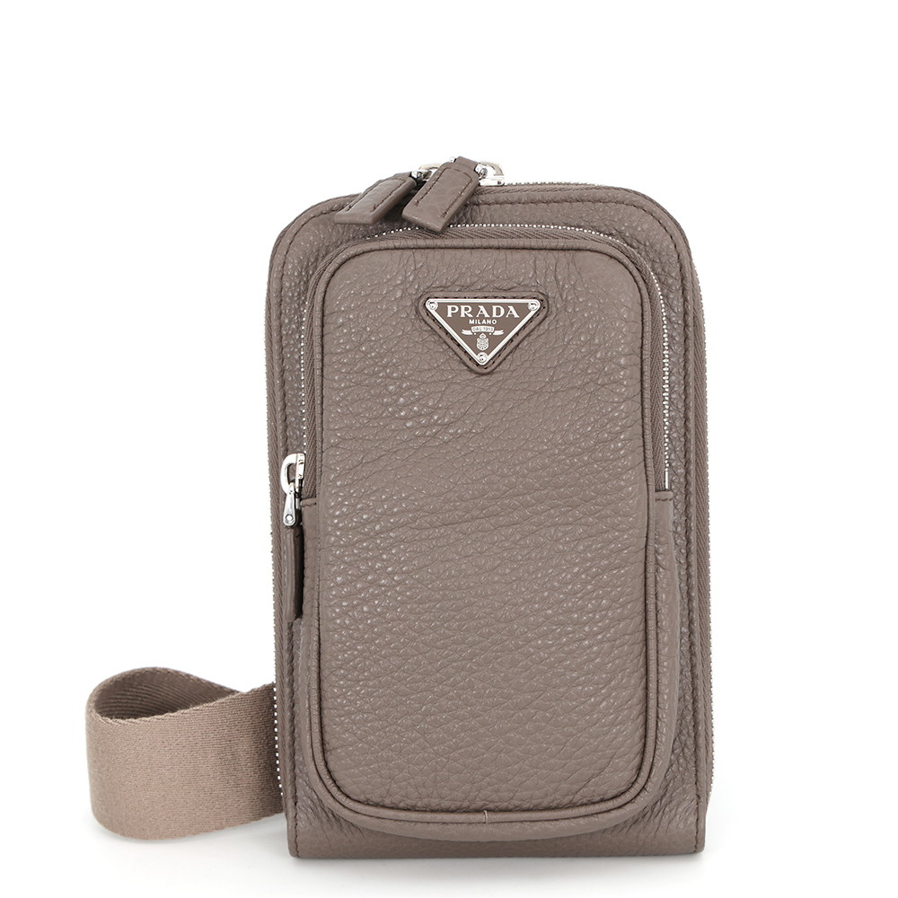 プラダ ボディバッグ スマートフォンケース トライアングルロゴ レザー 2ZH195 PRADA 【中古】 プラダ バッグ PRADA BAG｜ブランド腕時計専門店タイムゾーン