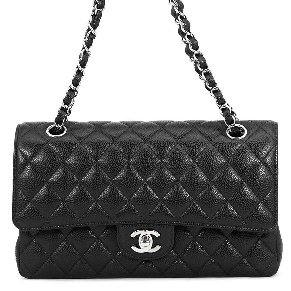 シャネル チェーンショルダーバッグ マトラッセ25 ココマーク キャビアスキン ダブルチェーン A01112 CHANEL 黒 【安心保証】 【中古】 シャネル マトラッセ バッグ シャネル レディース CHANEL|ブランド腕時計専門店タイムゾーン