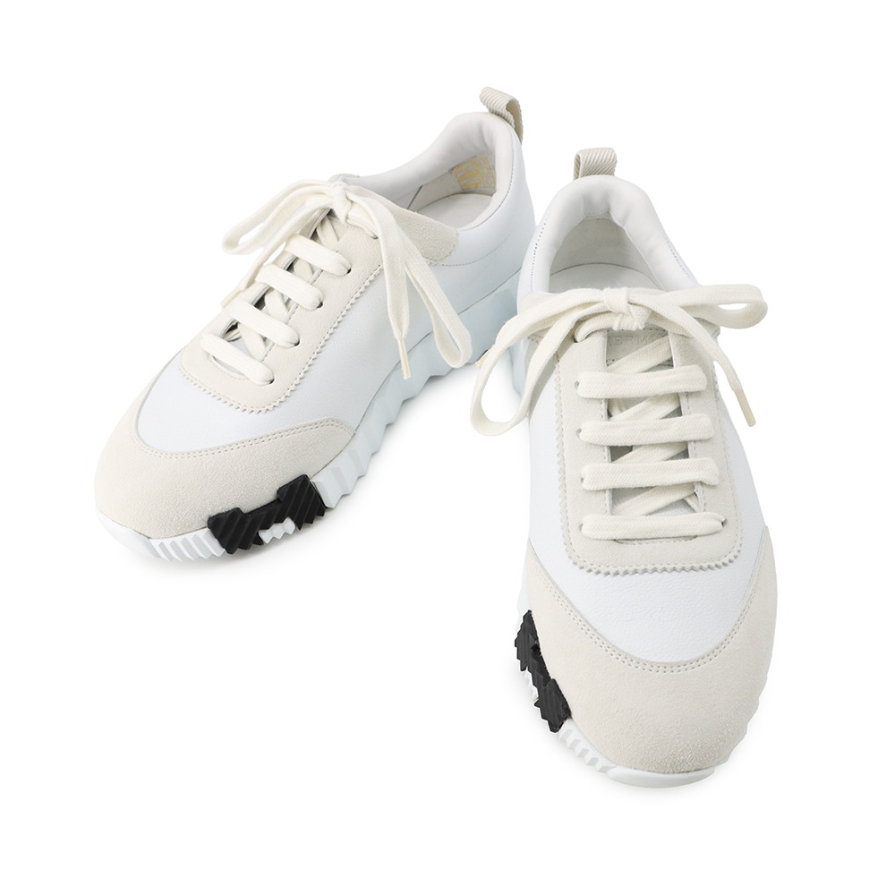 エルメス スニーカー バウンシング カーフレザー スエード レディースサイズ36.5 HERMES 靴 白 【中古】 エルメス スニーカー HERMES SNEAKERS|ブランド腕時計専門店タイムゾーン