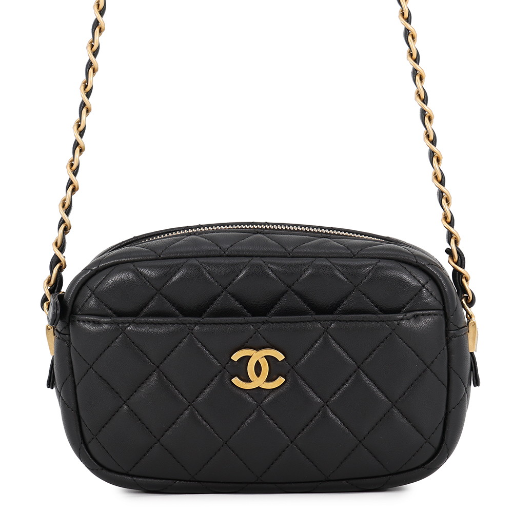シャネル チェーンショルダーバッグ マトラッセ ココマーク カメラケース ラムスキン A91796 CHANEL ポシェット 黒 【安心保証】 【中古】 シャネル バッグ レディース CHANEL BAG｜ブランド腕時計専門店タイムゾーン
