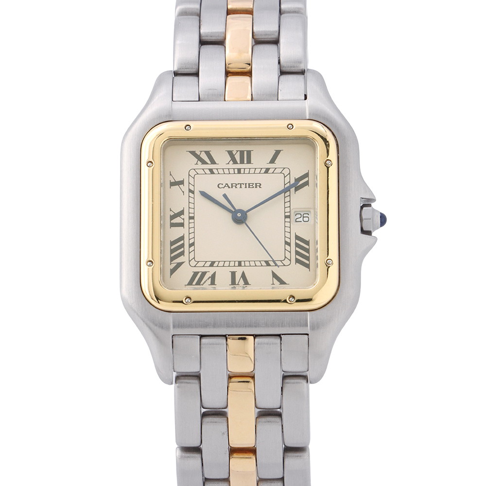 カルティエ パンテール LM 1ロウ 83083441 Cartier 腕時計 アイボリー文字盤 【安心保証】 【中古】 カルティエ パンテール Cartier カルティエ 中古｜ブランド腕時計専門店タイムゾーン
