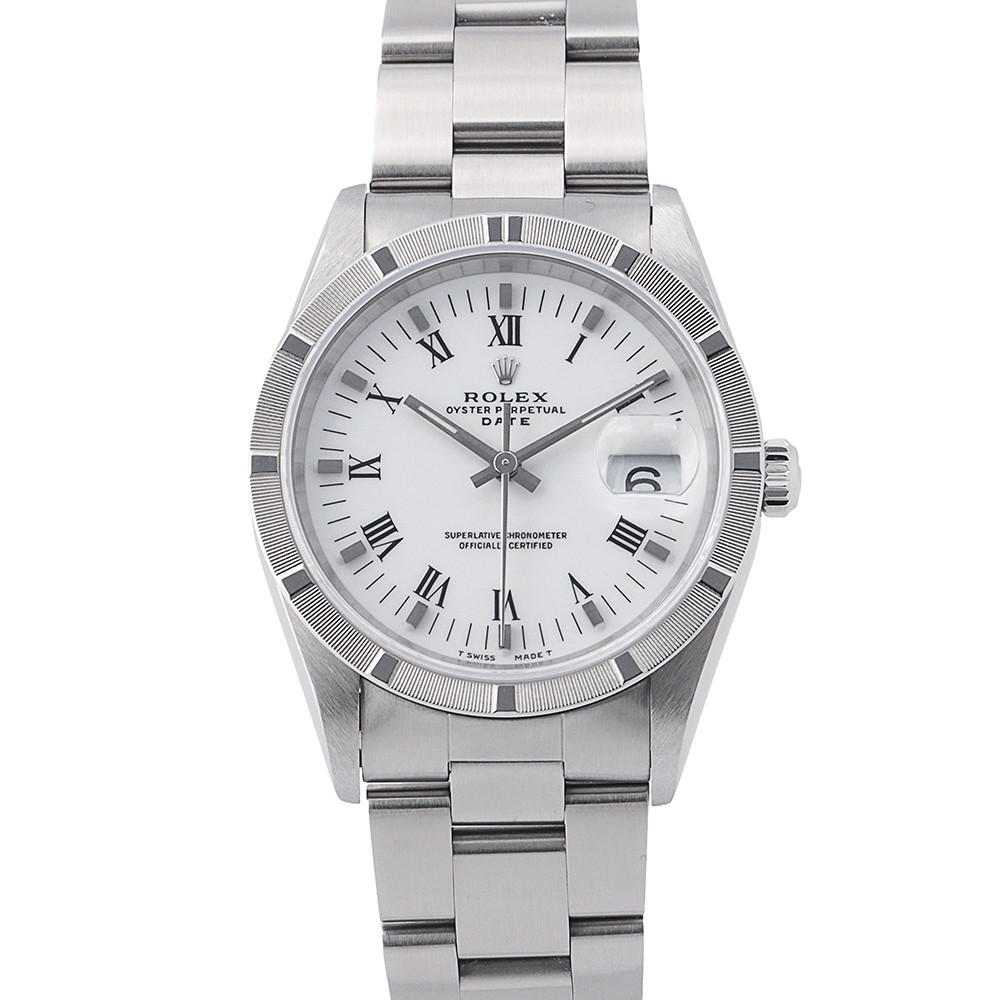 ロレックス オイスターパーペチュアル デイト 15210 W番 ROLEX 腕時計 白文字盤 【安心保証】 【中古】 ロレックス オイスターパーペチュアル ROLEX ロレックス 中古|ブランド腕時計専門店タイムゾーン