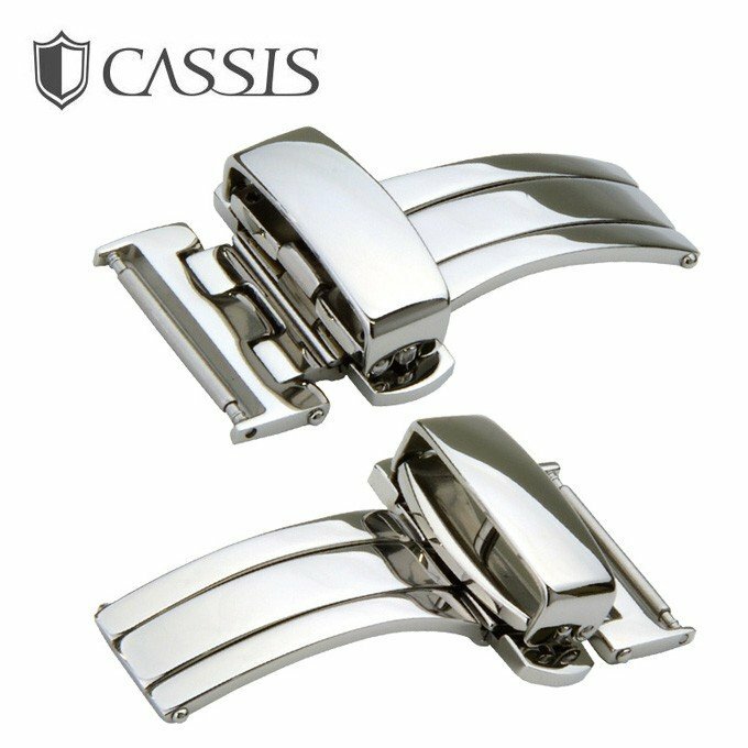 Dバックル 腕時計用バックル バックル交換 片開き プッシュ式 PD-BUCKLE/SILVER ピーディーバックル/シルバー ステンレススチール 時計ベルト 時計バンド 腕時計 16mm 18mm 20mm シルバー ca-PDSILVER 5と0のつく日:ポイント10倍