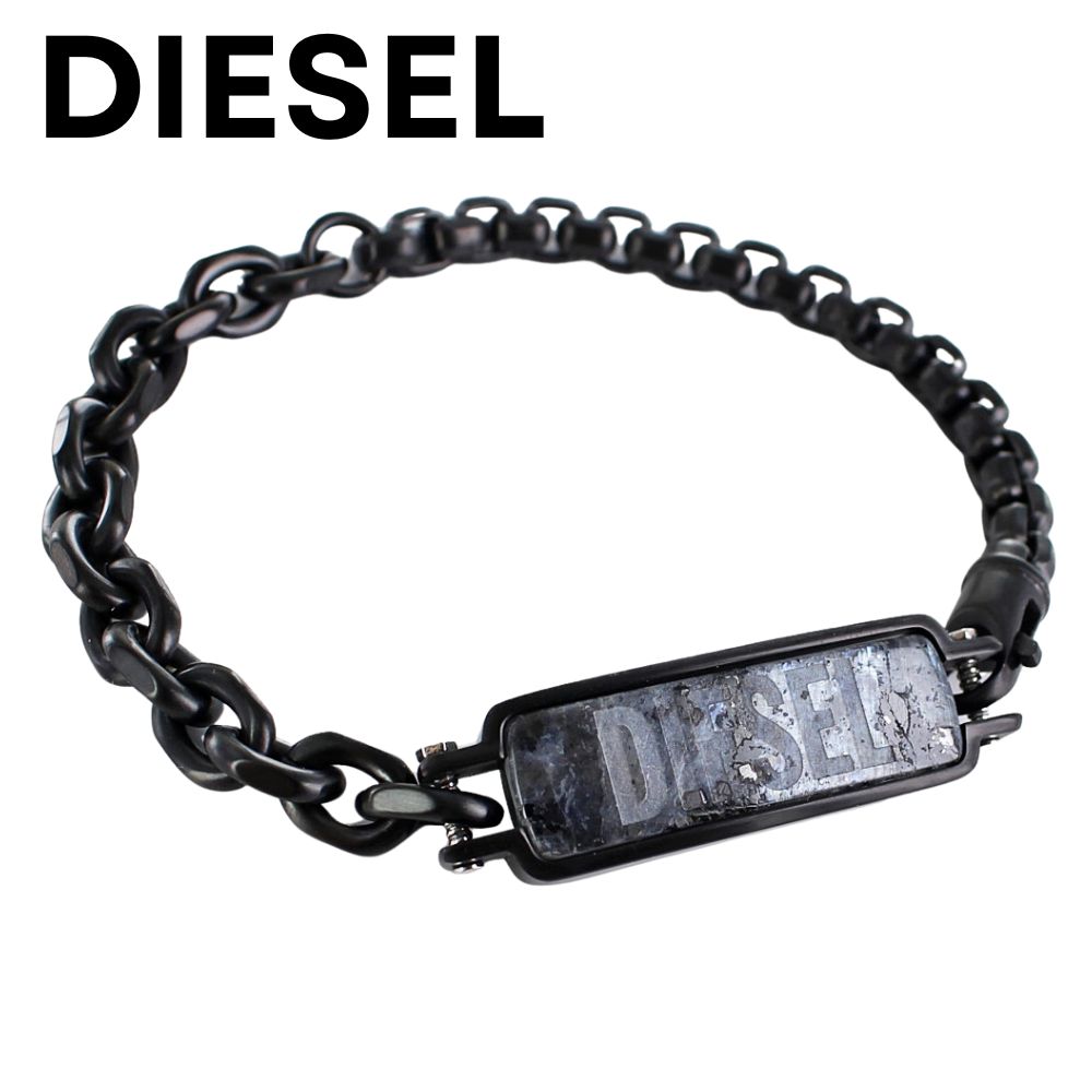 DIESEL ディーゼル ブレスレット DX1386040 ステンレススチール ディーゼル DIESEL DX1386040 ロゴ チェーン ブレスレット