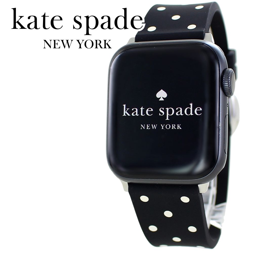 〈kate spade〉ブラック スカラップ シリコン ストラップ ブラック スカラップ シリコン ストラップ | apple watch バンド