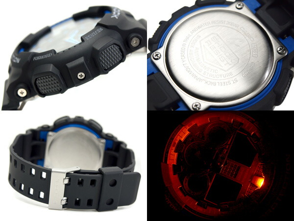 g shock ga 100 black blue