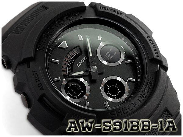 【楽天市場】G-SHOCK Gショック ジーショック 逆輸入海外モデル CASIO アナデジ 腕時計 マット オールブラック AW-591BB