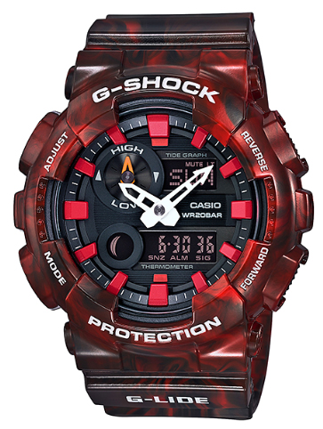 Casio G Shock Gax 100mb 4a G Lide X Large Marble Red Band Bezel Combo Gax 100 Wristwatch Straps