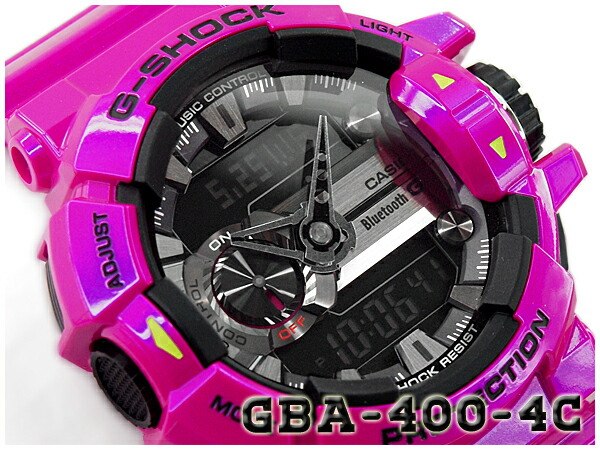 楽天市場 Gショック ジーショック G Shock カシオ Casio 限定モデル ジーミックス G Mix Bluetooth スマフォ連携モデル アナデジ 腕時計 ブラック メタリックパープルピンク Gba 400 4ccr Gba 400 4c G専門店 G Supply ジーサプライ