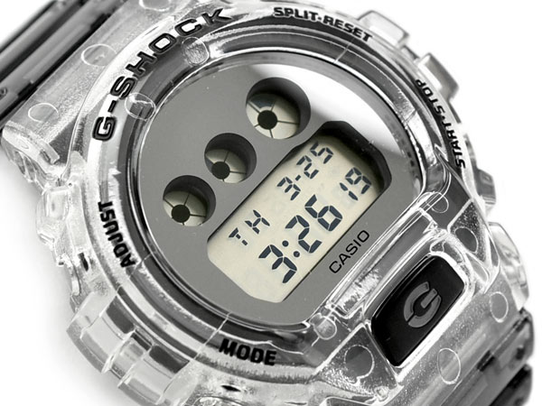 楽天市場 G Shock Gショック ジーショック 限定モデル Clear Skeleton クリアスケルトン 逆輸入海外モデル カシオ Casio デジタル 腕時計 スケルトン グレー Dw 6900sk 1dr Dw 6900sk 1 G専門店 G Supply ジーサプライ