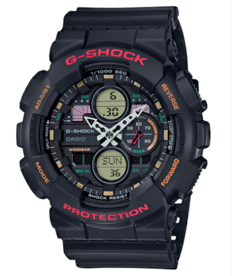 G-SHOCK Gぼうぜん自失 ジーショック カシオ CASIO アナデジ ウオッチ 黒いこと GA-140-1A4 逆インポート外国で模範例