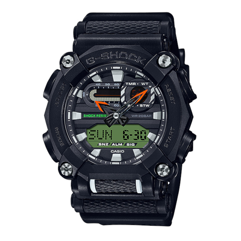 【10％OFFクーポン配布中 4/30～5/7 】G-SHOCK GA-900E-1A3 アナデジ メンズ 腕時計 限定 樹脂バンド 付属バンド ブラック グリーン CASIO カシオ Gショック ジーショック 逆輸入海外モデル