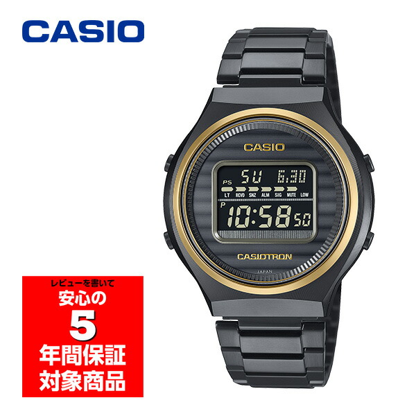 CASIOTRON TRN-50ZE-1A 50周年限定モデル 腕時計 電波ソーラー メンズ デジタル カシオトロン 復刻 逆輸入海外モデル オールブラック TRN-50ZE-1AJR同型